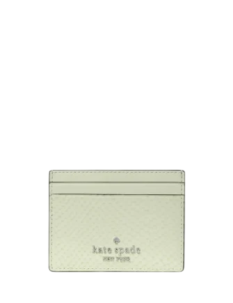 Kate Spade New York Snake Small Slim Card Holder Lime Frosting