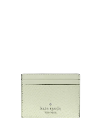 Kate Spade New York Snake Small Slim Card Holder Lime Frosting