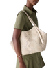 Kate Spade New York Spade Deco Snake Embossed Tulip Tote Bag Neutral