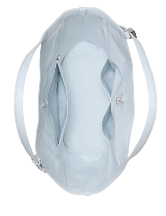 Kate Spade New York Spade Deco Snake Embossed Tulip Tote Bag Pale Sapphirine