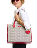 Kate Spade New York Spade Flower Coated Canvas Large Market Tote Cherry Rouge