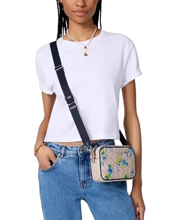 Kate Spade New York Spade Flower Floral Camera Bag Blazer Blue