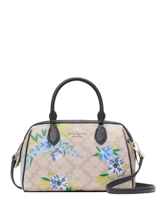 Kate Spade New York Spade Flower Floral Dolly Duffle Blazer Blue Multi