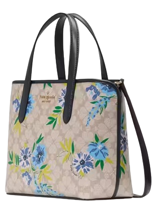Kate Spade New York Spade Flower Floral Small Tote Blazer Blue Multi