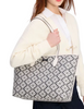 Kate Spade New York Spade Flower Jacquard Bleecker Large Tote Charcoal Grey