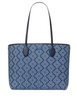 Kate Spade New York Spade Flower Jacquard Denim Bleecker Large Tote Parisian Navy