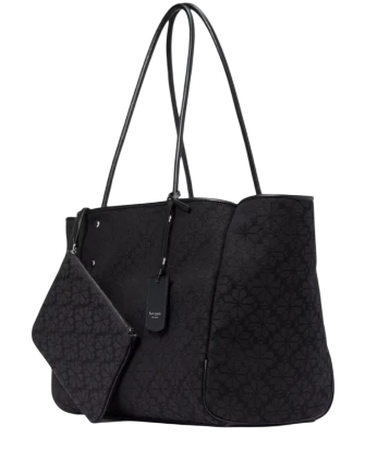 Kate Spade New York Spade Flower Jacquard Large Everything Tote Black