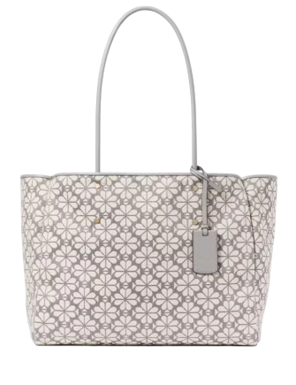 Kate Spade New York Spade Flower Jacquard Large Everything Tote Grey
