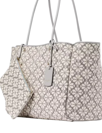 Kate Spade New York Spade Flower Jacquard Large Everything Tote Grey
