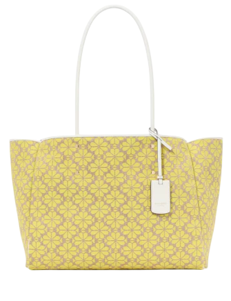 Kate Spade New York Spade Flower Jacquard Large Everything Tote Yellow