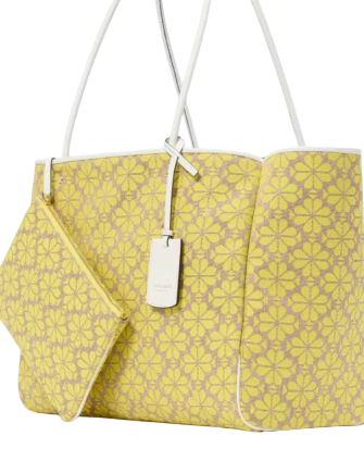 Kate Spade New York Spade Flower Jacquard Large Everything Tote Yellow