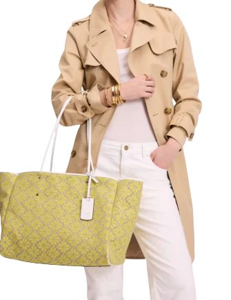 Kate Spade New York Spade Flower Jacquard Large Everything Tote Yellow