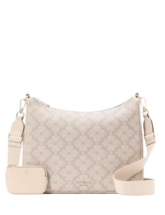 Kate Spade New York Spade Flower Large Crossbody With Pouch Dark Beige