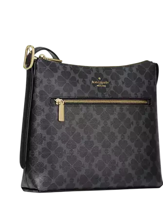 Kate Spade New York Spade Flower Large Swingpack Buckle Crossbody Black