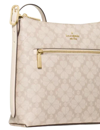 Kate Spade New York Spade Flower Large Swingpack Crossbody Bag Dark Beige Moon Dust