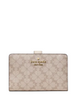 Kate Spade New York Spade Flower Medium Bifold Wallet  Dark Beige Moon 