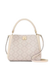 Kate Spade New York Spade Flower Pvc Medium Top Handle Satchel Dark Beige