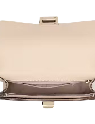 Kate Spade New York Spade Flower Pvc Small Flap Shoulder Bag  Dark Beige 