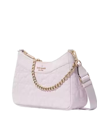 Kate Spade New York Spade Flower Quilted Fabric Convertible Crossbody Pale Amethyst 