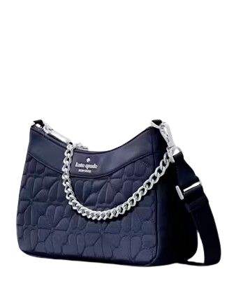 Kate Spade New York Spade Flower Quilted Fabric Convertible Crossbody Parisian Navy