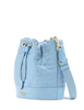 Kate Spade New York Spade Flower Quilted Nylon Bucket Bag Montauk Blue