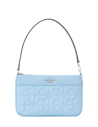 Kate Spade New York Spade Flower Quilted Nylon Convertible Wristlet Montauk Blue
