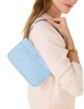 Kate Spade New York Spade Flower Quilted Nylon Convertible Wristlet Montauk Blue