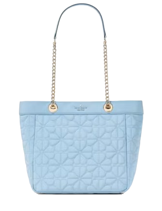 Kate Spade New York Spade Flower Quilted Nylon Medium Tote Montauk Blue 