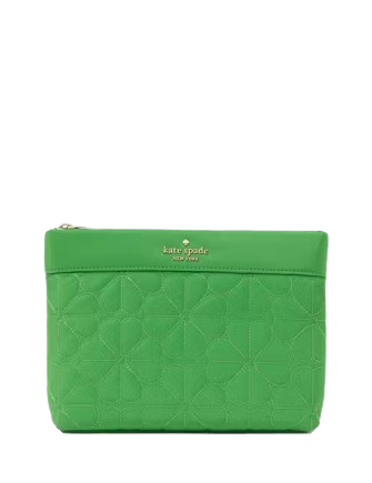 【kate spade】Spade Flower Quilted Fabric Pouch☆ ポーチ ★ KATE SPADE Spade Flower Quilted Fabric Pouch Black KK254