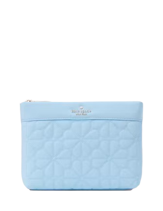 Kate Spade New York Spade Flower Quilted Nylon Pouch Montauk Blue