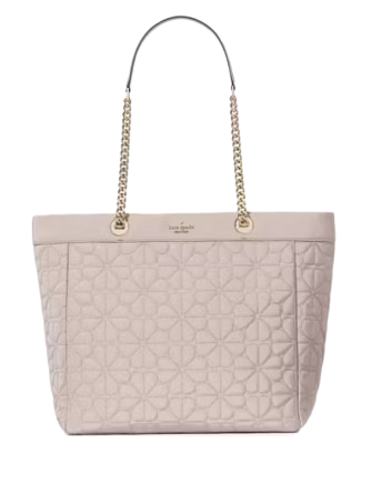 Kate Spade New York Spade Flower Quilted Nylon XL Tote Cozy Grey