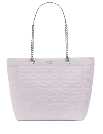 Kate Spade New York Spade Flower Quilted Nylon XL Tote Pale Amethyst