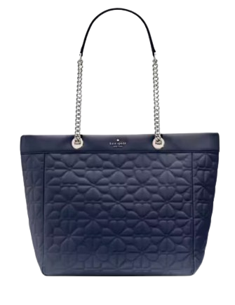 Kate Spade New York Spade Flower Quilted Nylon XL Tote Parisian Navy