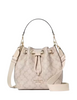 Kate Spade New York Spade Flower Small Bucket Bag Dark Beige