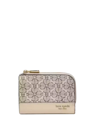 Kate Spade New York Spade Flower Small Compact Wallet Neutral