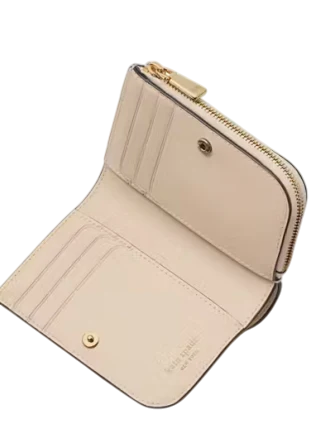 Kate Spade New York Spade Flower Small Compact Wallet Neutral