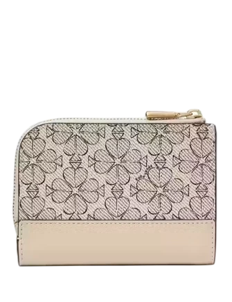 Kate Spade New York Spade Flower Small Compact Wallet Neutral