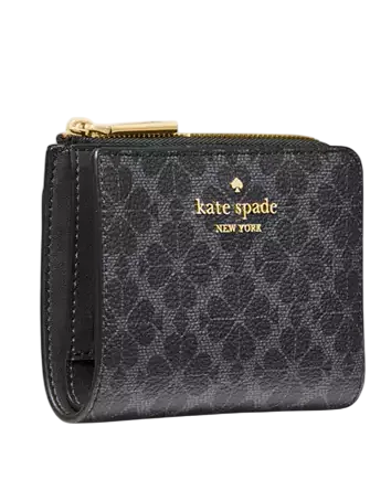 Kate Spade New York Spade Flower Small L-zip Wallet Black