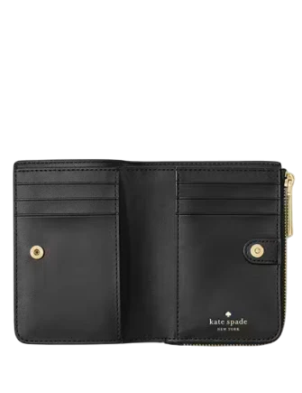 Kate Spade New York Spade Flower Small L-zip Wallet Black
