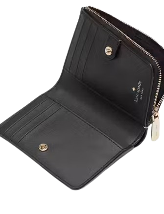 Kate Spade New York Spade Flower Small L-zip Wallet Black Multi