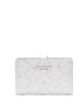 Kate Spade New York Spade Flower Star Toss Medium Compact Bifold Wallet Platinum Grey