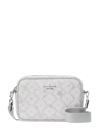 Kate Spade New York Spade Flower Star Toss Mini Camera Bag Platinum Grey