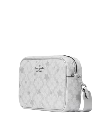 Kate Spade New York Spade Flower Star Toss Mini Camera Bag Platinum Grey