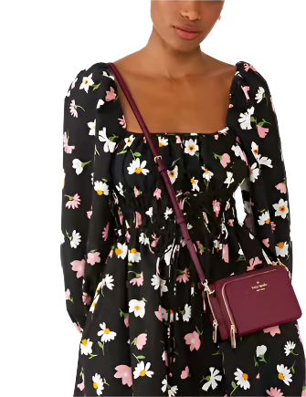 Kate Spade New York Staci Dual Zip Around Crossbody Blackberry Preserves
