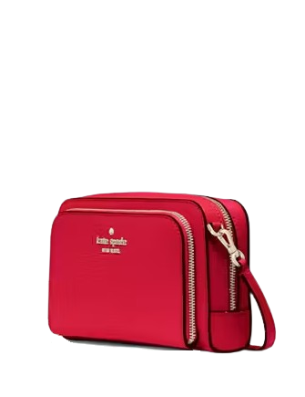Kate Spade New York Staci Dual Zip Around Mini Crossbody Ruby Red