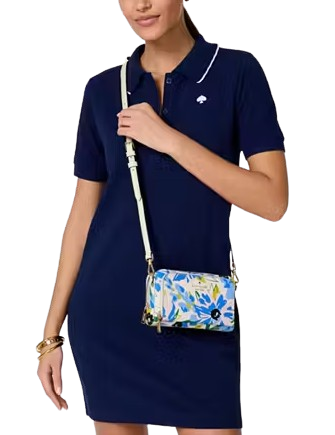 Kate Spade New York Staci Floral Dual Zip Around Mini Crossbody Cream 