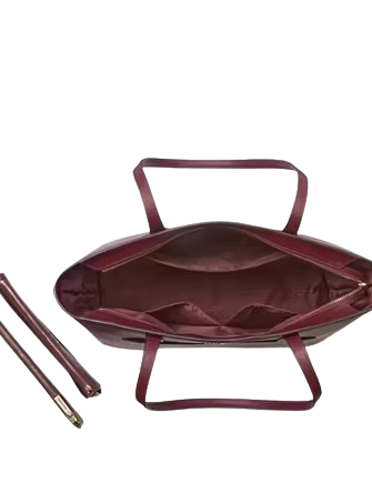Kate Spade New York Staci Large Tote Set Dark Merlot