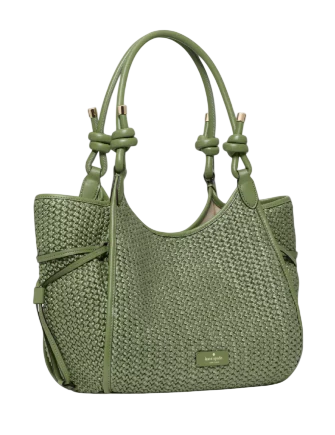 Kate Spade New York Stash Straw Carryall Bag Cedar Stand