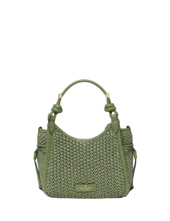 Kate Spade New York Stash Straw Mini Carryall Bag Cedar Stand
