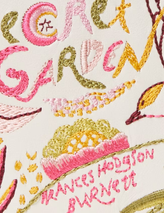 Kate Spade New York Storyteller Secret Garden Embroidered Small Slim Bifold Wallet